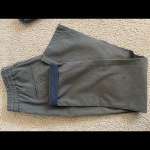 Mens Ted Baker Mangal drawstring pant. Sz 34R. Olive. Lightly used